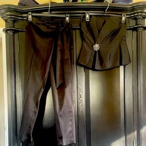 WHBM strapless outfit of pants and top